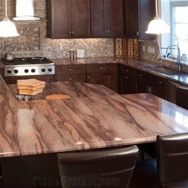 Losas de granito rojo colinas